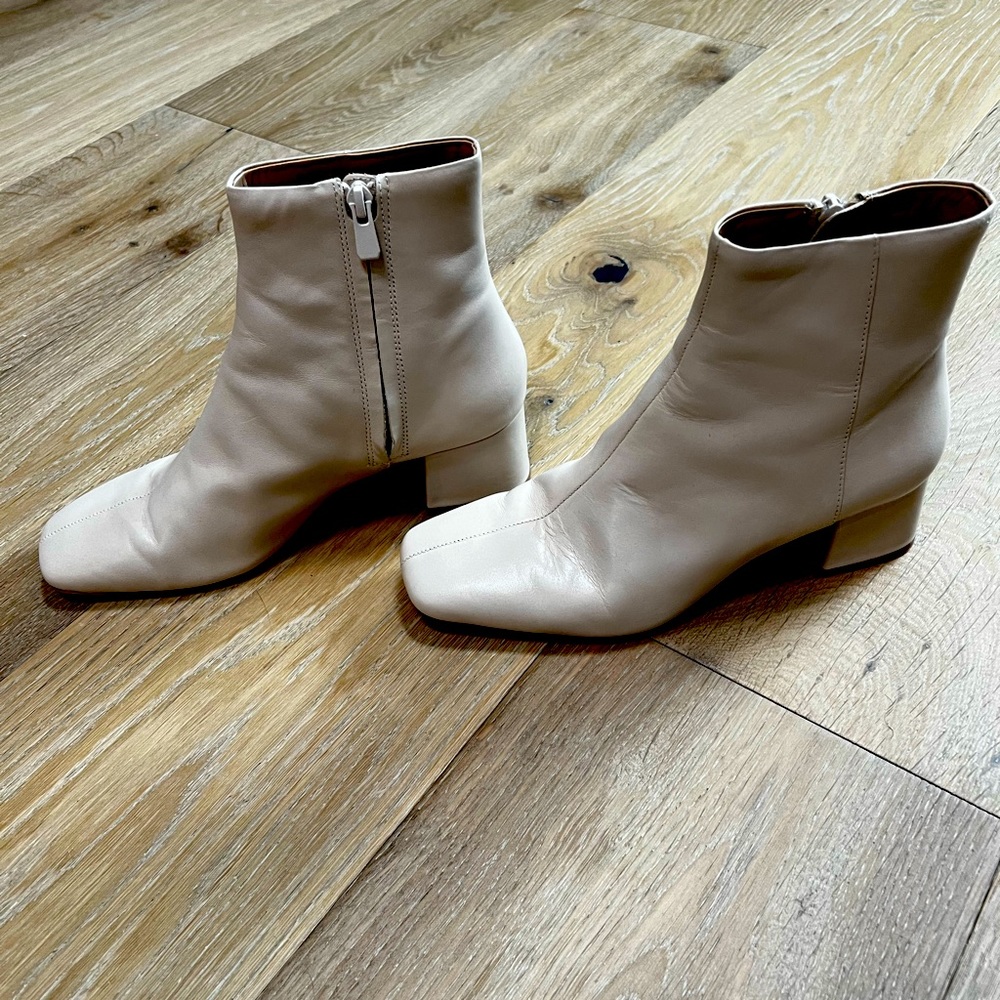 & Other Stories Cream Ankle Boots